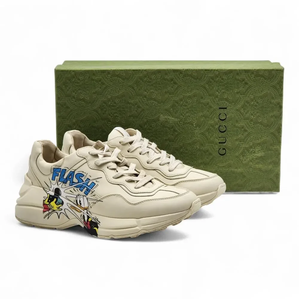 Gucci x Disney Rhyton Donald Duck Flash Women's Sneakers EU 39 US 9 - preowned - Picture 1 of 13
